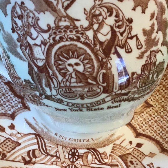 Fair Winds vintage cup and saucer, NYS Seal, Sailors Farewell, vintage , England - Picture 2 of 8